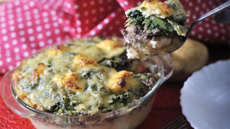 غراتان السلق والبطاطا