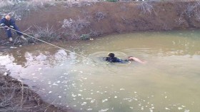 انتشال جثة طفل غرق في بركة مائية ببير اغبالو بالبويرة