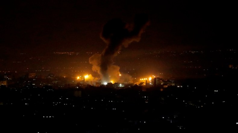 مقاتلات الاحتلال تقصف غزة (فيديو)