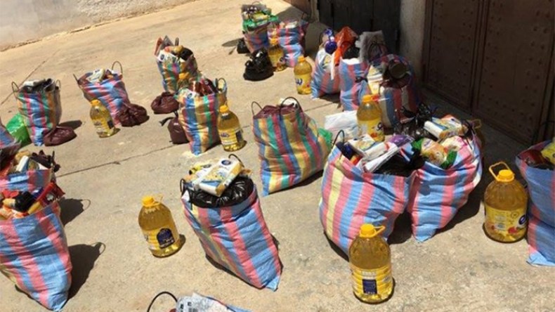 حملة لجمع مواد استهلاكية لأصحاب الدخل اليومي خلال فترة الحجر