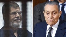 مبارك ومرسي وجهاً لوجه لأول مرة