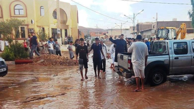 مسعد مهددة بالغرق ومطالب بإيفاد المندوب الوطني للمخاطر الكبرى