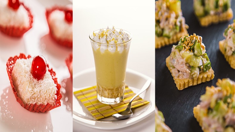 مملحات بالخضر – كريمة الليمون – حلوى جوز الهند