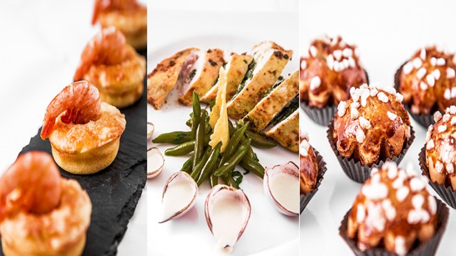 مملحات بالجمبري والحليب – بريوش بالحليب – دجاج محشي مع صلصة الجبن والحليب