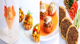 بوضة الخوخ- مشماش محشي باللوز- مقبلة قوالب الفلفل بثلاث ألوان- منقوشة زعتر