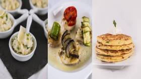 فطائر البانكيك المالحة Pancake salé – دجاج بصلصة الجبن والخضار – أرز بجبن االبارميزان