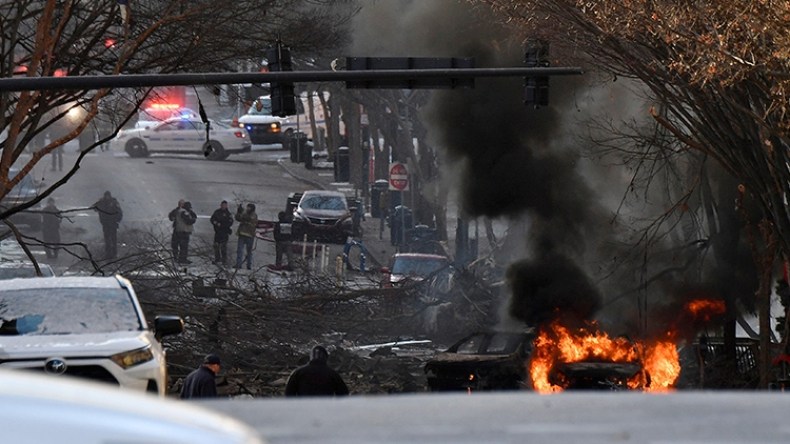 انفجار ضخم يهز مدينة ناشفيل الأمريكية (فيديو)