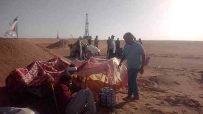 وقفة احتجاجية للشباب البطال باينغر بتمنراست