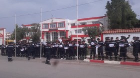 وقفة احتجاجية لأعوان الحماية المدنية بالبويرة