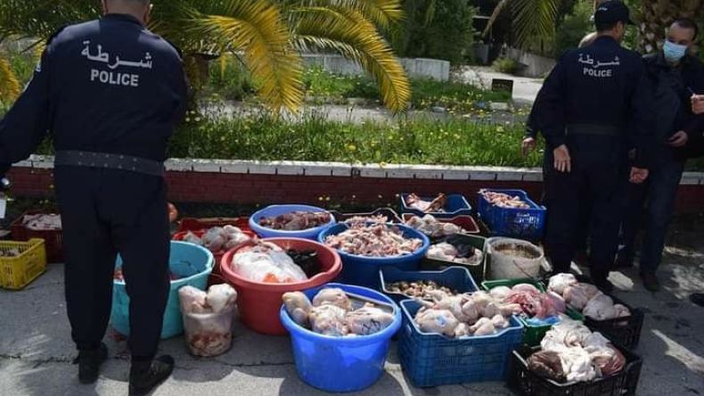 بالصور..حجز 3 أطنان من اللحوم الفاسدة موجهة للاستهلاك في شهر رمضان 