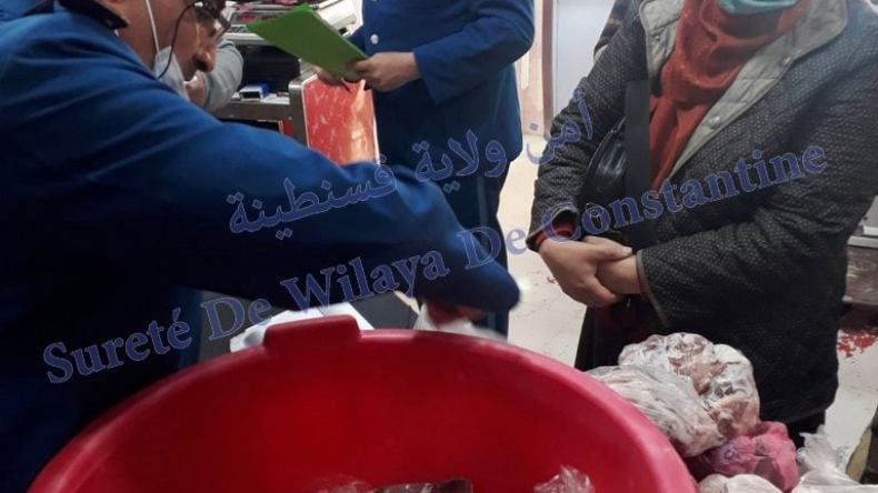 أمن ولاية قسنطينة يحجز لحوم مجمدة تباع على أنها طازجة