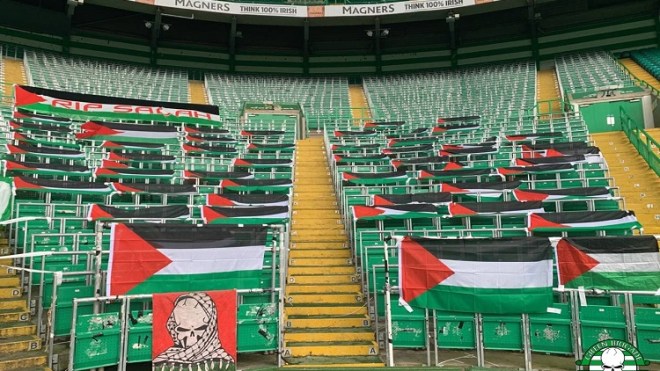 أنصار السلتيك الأسكتلندي يتعاطفون مع الفلسطينيين