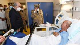 شاهد الرئيس الصحراوي ابراهيم غالي في أول ظهور بعد عودته من اسبانيا