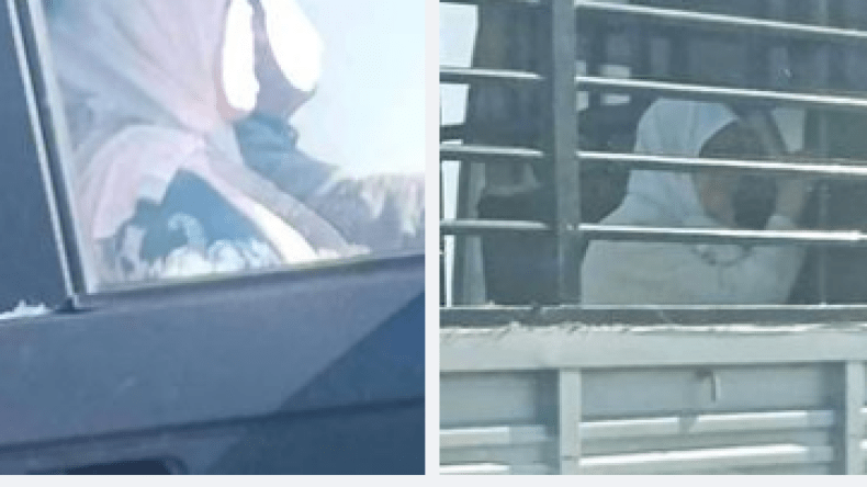 صور صادمة لأم تركب في عربة شاحنة والزوجة في المقعد الأمامي!