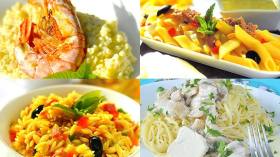 بركوكس بالجمبري – سباقيتي – سلطة التليتلي – سلطة المعكرونة