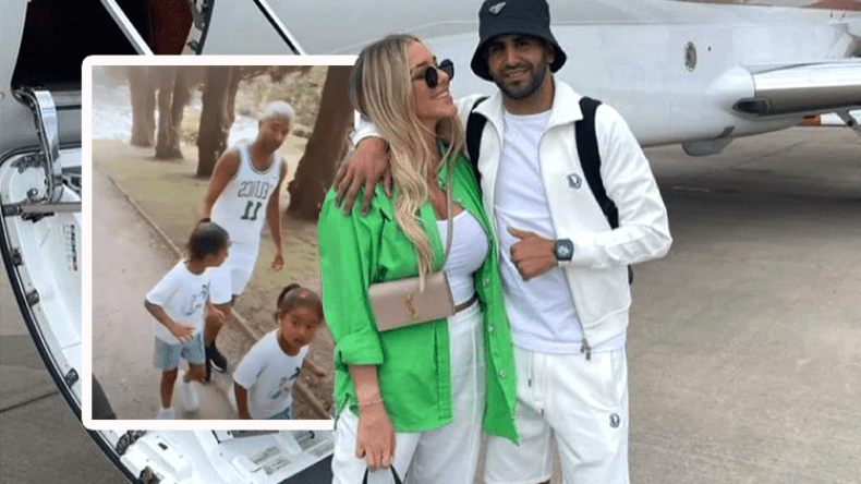 محرز يرد على طليقته.. ويقود ابنتيه في نزهة رفقة تايلور في مانشستر