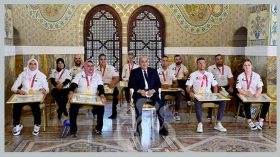 الرياضيون المتوّجون يشيدون بتكريم رئيس الجمهورية