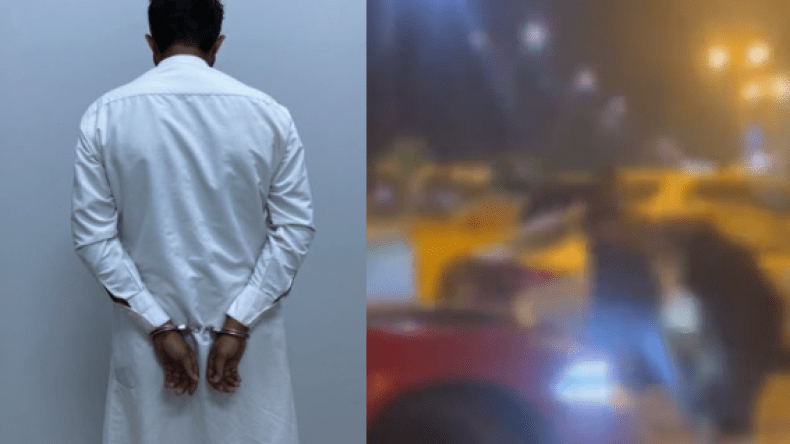 بالفيديو.. شاب يعتدي على فتاة بالضرب في شارع عام بالسعودية