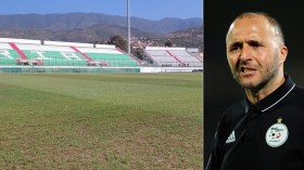 بلماضي ينزل الى ملعب تشاكر لاختبار صلاحية الأرضية