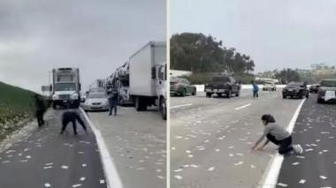 USA : Des milliers de dollars tombent d’un fourgon blindé sur l’autoroute