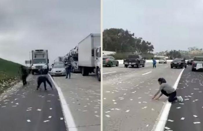 USA : Des milliers de dollars tombent d’un fourgon blindé sur l’autoroute