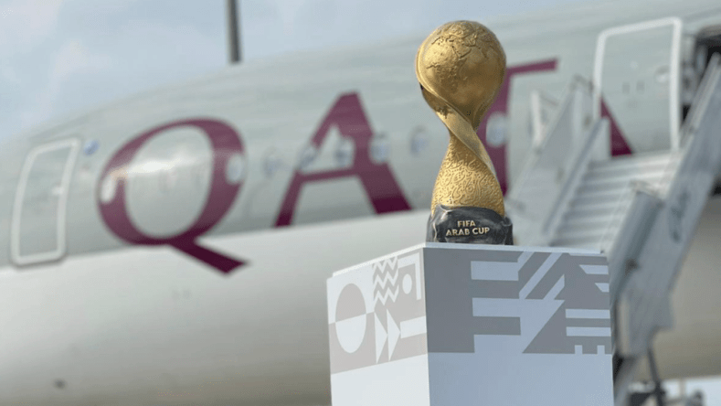 مجسم كأس العرب.. تحفة من الذهب الخالص بلمسة عربية