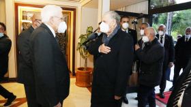 قوجيل يؤدي زيارة مجاملة للرئيس الايطالي