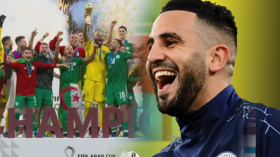 هكذا احتفل محرز ونجوم “الخضر” بكأس العرب.. شرفتمونا