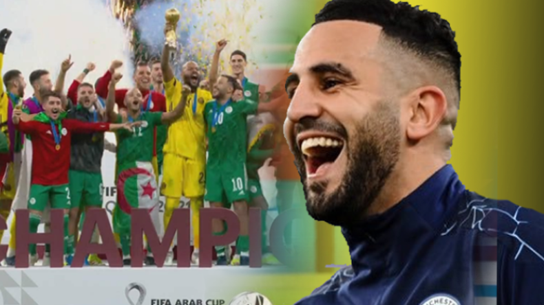 هكذا احتفل محرز ونجوم “الخضر” بكأس العرب.. شرفتمونا