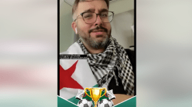 تشجيع على أنغام هزيم الرعد.. محاربو الصحراء يلهمون الفنان راكان بوخالد