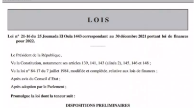 La loi de finances 2022 publiée au Journal officiel