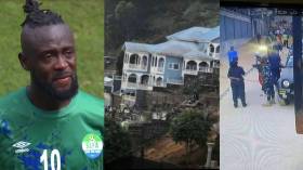 بِالفيديو: طوق أمني لِمنع تخريب منزل لاعب سيراليون أهدر ركلة جزاء