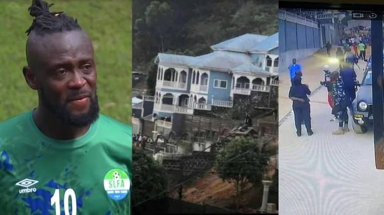 بِالفيديو: طوق أمني لِمنع تخريب منزل لاعب سيراليون أهدر ركلة جزاء