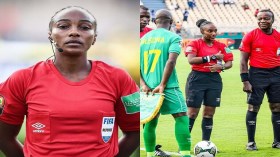 بالفيديو.. أول حكمة في تاريخ كأس إفريقيا تتعرض لموقف محرج!