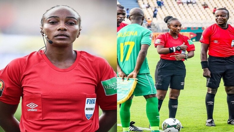 بالفيديو.. أول حكمة في تاريخ كأس إفريقيا تتعرض لموقف محرج!