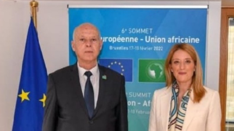 صورة قيس سعيّد مع مسؤولة أوروبية تثير استياء في تونس!