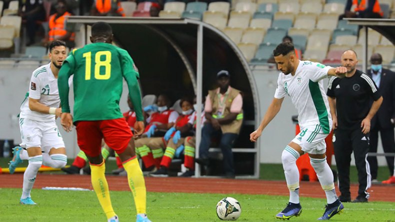 بلايلي أفضل لاعب في المنتخب الوطني أمام الكاميرون