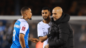 غوارديولا يشيد بمحرز بعد تألقه في كأس الإتحاد الإنجليزي