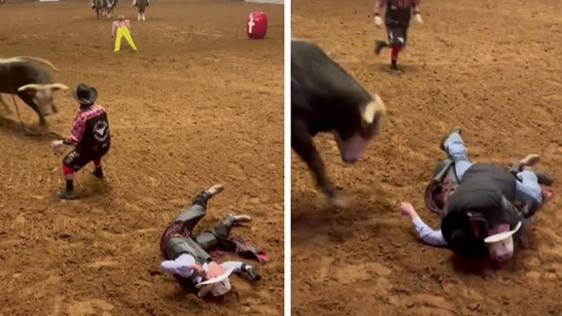 بالفيديو.. هكذا ألقى أب بنفسه للتهلكة من أجل حماية ابنته من ثور هائج!