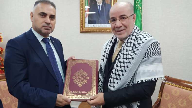 وزير الشؤون الدينية يستقبل السفير الفلسطيني لدى الجزائر