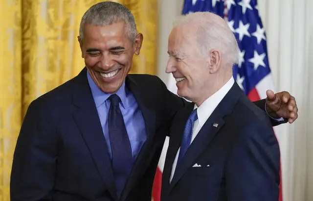 Barack Obama de retour a la Maison Blanche pour la première fois