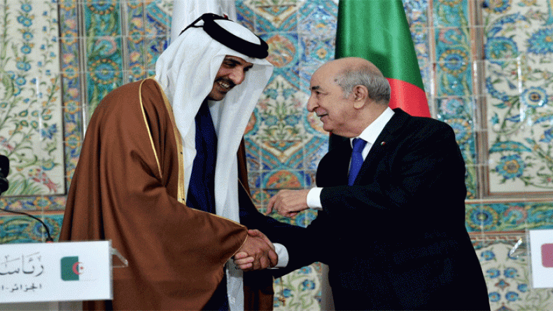 الرئيس تبون يجري مكالمة هاتفية مع أمير دولة قطر