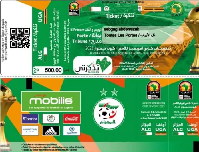 CAN 2023 – Qualifications: Algérie-Ouganda, les billets vendus sur le net