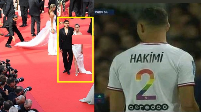 “لباس فاضح”.. صور لحكيمي وزوجته تشعل وسائل التواصل بالمغرب