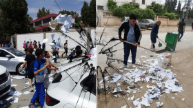 تلاميذ يودّعون مدارسهم بالتخريب!