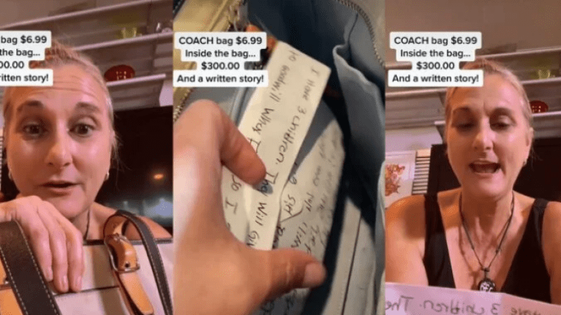 أمريكية تعثر على مفاجأة داخل حقيبة يد مستعملة