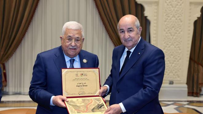 إطلاق إسم الجزائر على شارع برام الله الفلسطينية
