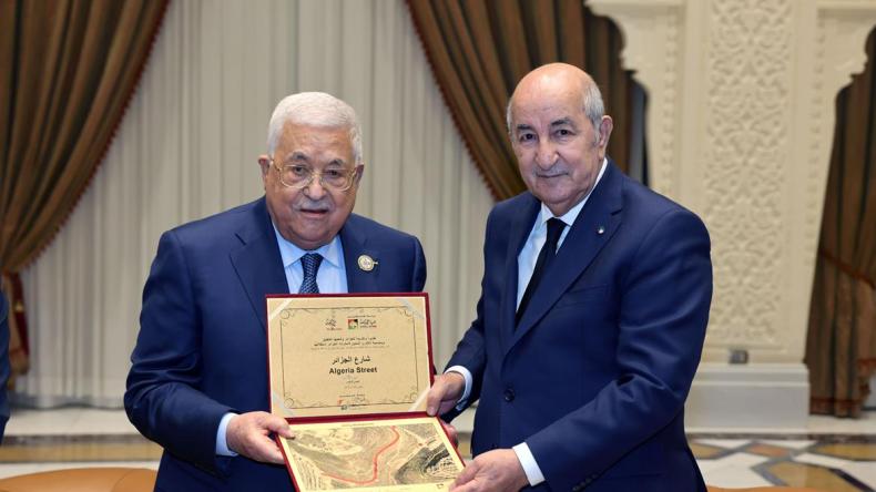 إطلاق إسم الجزائر على شارع برام الله الفلسطينية
