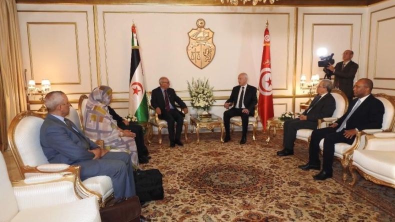 قيس سعيد يستقبل الرئيس الصحراوي إبراهيم غالي في تونس