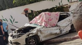 فقدت فراملها.. شاحنة تصطدم بـ 6 سيارات بخرايسية (فيديو)